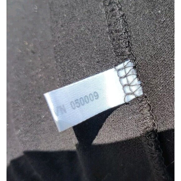 New York & Company Stretch Skirt Size M Medium Shark Bite Hem Black Long Modest - Picture 7 of 11